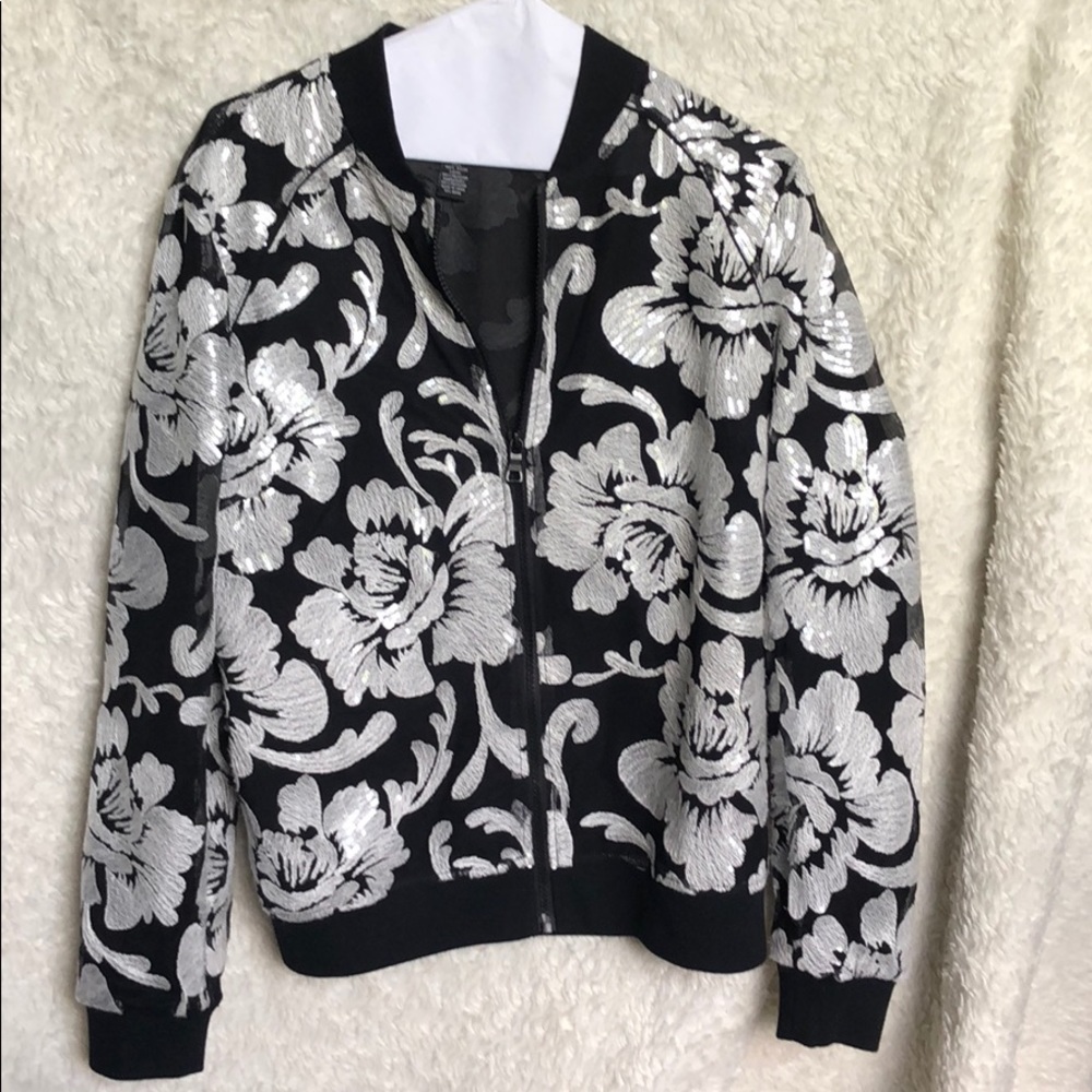 INC embroidered/sequin jacket